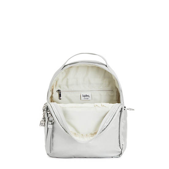 Kipling Kae Klassieke Metallic Rugzak Zilver | België 1628IL